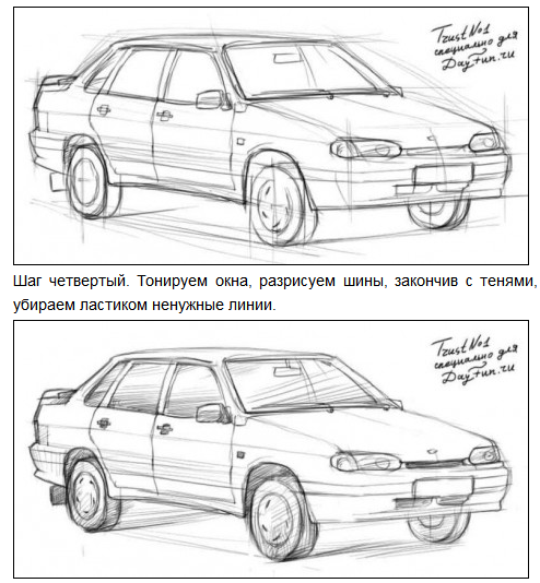 ВАЗ 2114 рисунок спереди