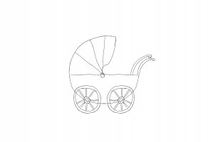 Детская коляска рисунок карандашом