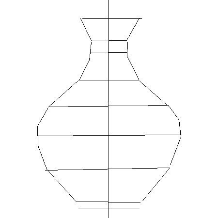 Симметричное рисование вазы