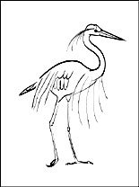 Рисуем цаплю