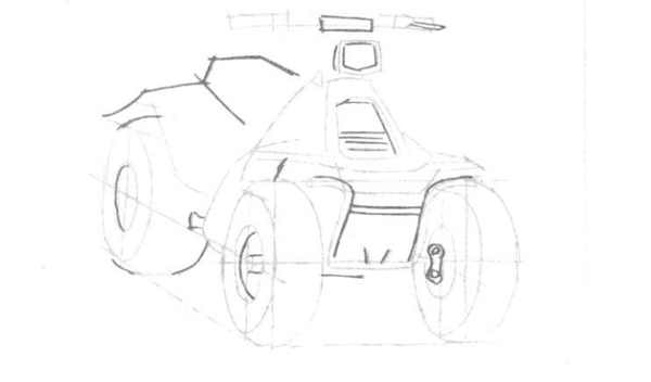Поэтапное рисование мотоцикла для детей