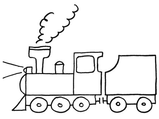 Поезд пошаговое рисование