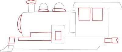 Раскраска для детей поезд с вагончиками