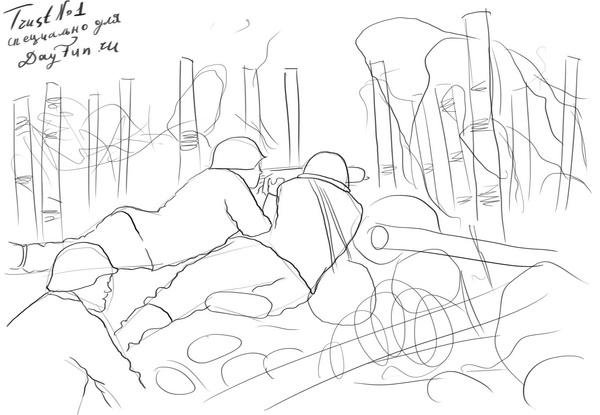 Как нарисовать войну карандашом поэтапно для начинающих