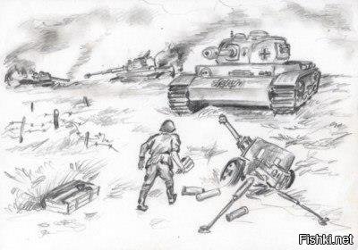Рисунок на тему ВОВ карандашом