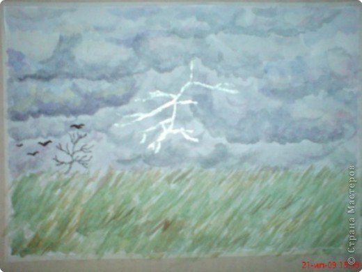 Рисование гроза в подготовительной группе
