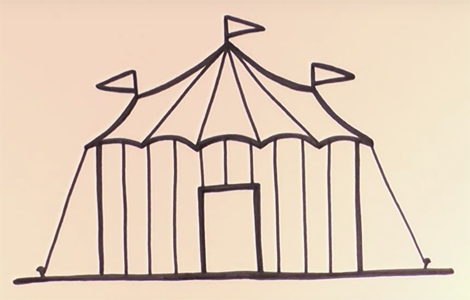 Цирк срисовать легко