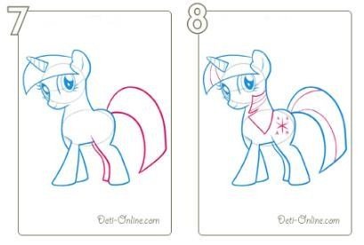 Как рисовать пони Искорка из мультика Дружба это чудо