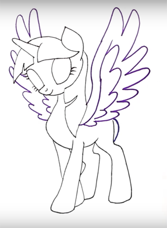 Нарисовать пони Искорку поэтапно