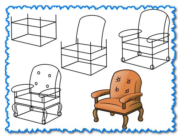 Рисование с детьми мебель