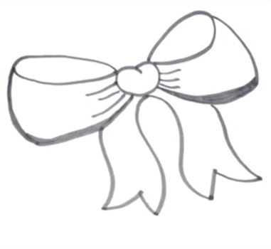 Красивый бант рисунок для детей