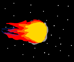 Нарисованный хвост от кометы