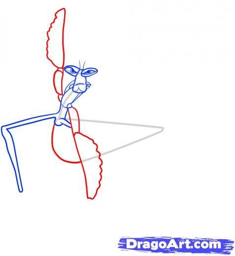 Нарисовать богомола поэтапно