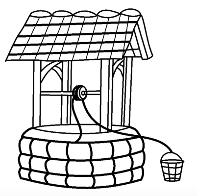 Колодец раскраска для детей