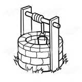 Колодец журавль раскраска