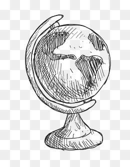 Глобус простым карандашом