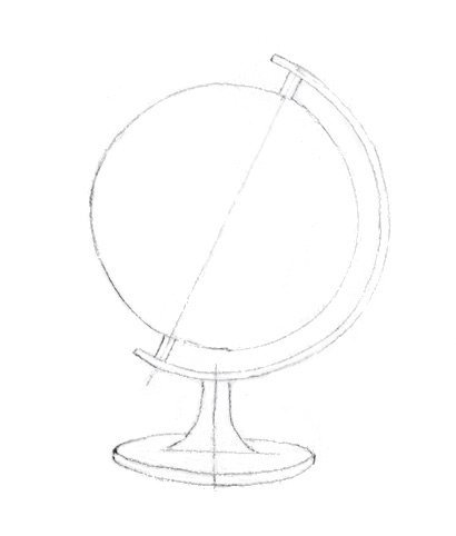 Рисование с натуры глобуса