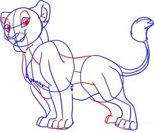 Как нарисовать львицу поэтапно по пунктам