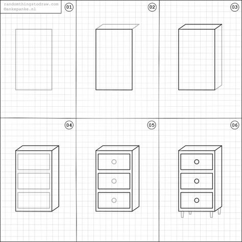 Рисование мебели пошагово