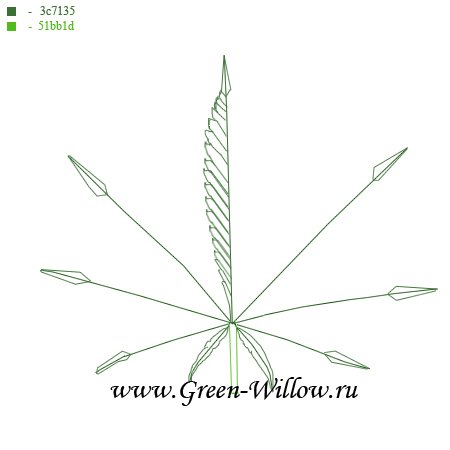 Конопля рисунок по этапно