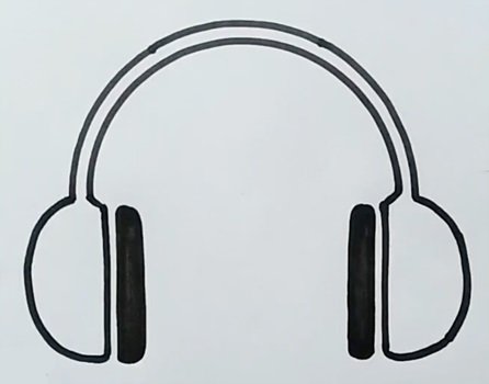 Наушники рисунок карандашом