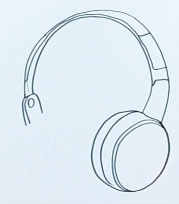 Наушники поэтапно карандашом