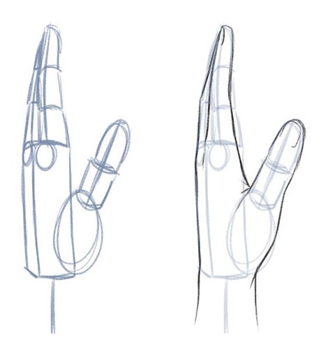 Рука сбоку рисунок