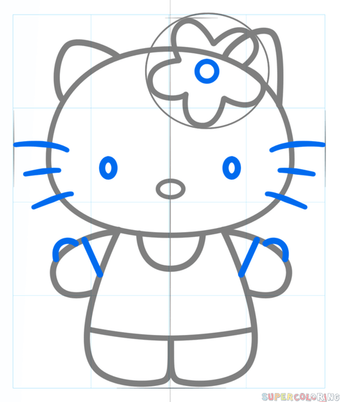 Нарисовать Китти поэтапно