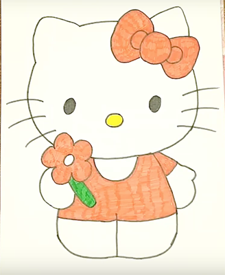 Рисунок Лисичка Китти
