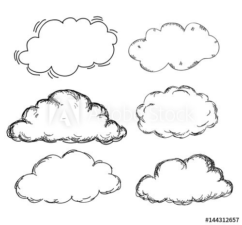 Облачко простым карандашом