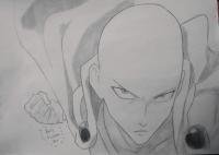 Рисовать Сайтаму поэтапно