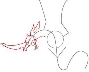 Бакуго карандашом поэтапно