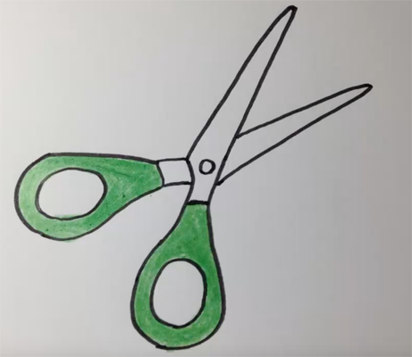 Ножницы поэтапно