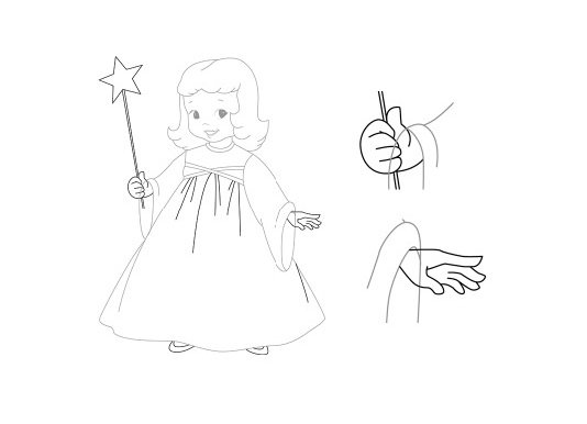 Поэтапное рисование Рождественского ангела