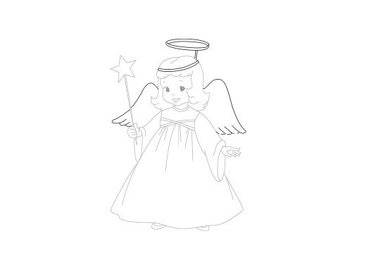 Рождественский ангел нарисовать поэтапно