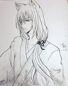 Томоэ карандашом