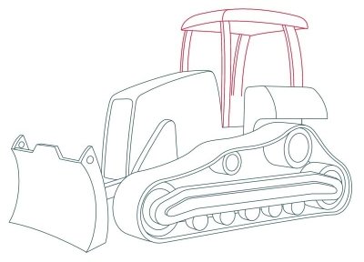 Бульдозер поэтапно