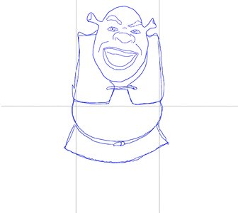 Шрек рисунок пошагово