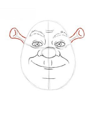 Шрек лицо рисунок