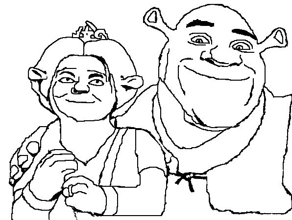 Шрек для срисовки