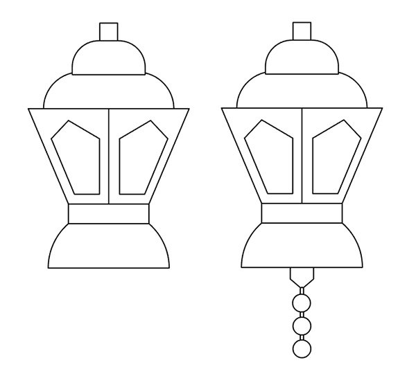 Трафарет фонарика