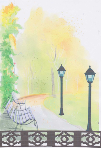 Рисование 3 класс фонарь уличный