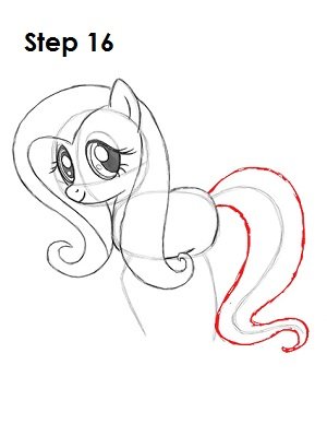 Пони Флаттершай карандашом