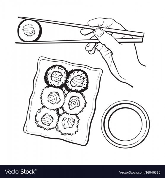 Разные суши иллюстрация