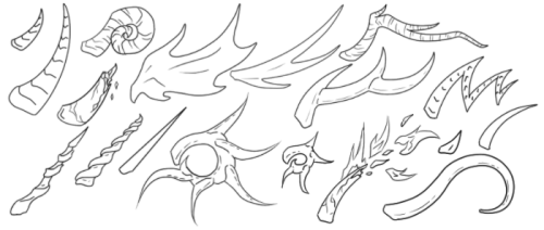 Рога дракона рисовать