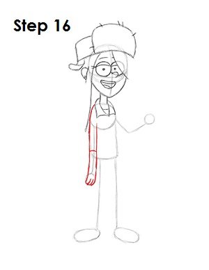 Венди из Гравити Фолз карандашом