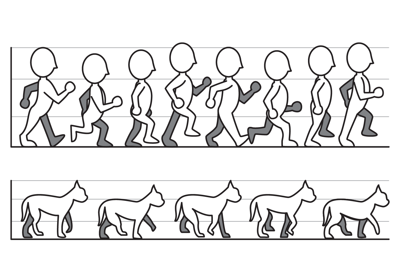 Animation templates. Покадровая ходьба человека. Покадровая походка человека. Анимация ходьбы.