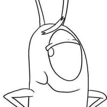 Планктон с сердечком раскраска