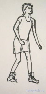 Схема рисования катание с горки