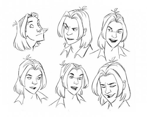 Скетчи эмоции лица